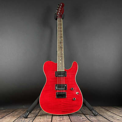 Fender Special Edition Custom Telecaster FMT HH, Laurel Fingerboard- Crimson Red Transparent image 4