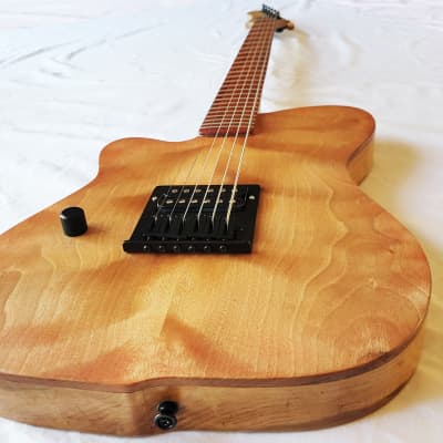 Left Hand - Baritone -Dood Craft Guitars - The Essie 28 -  Natural Amber image 10