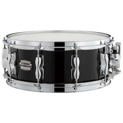 Yamaha Recording Custom Wood Snare Drum 14x5.5 Solid Black image 1