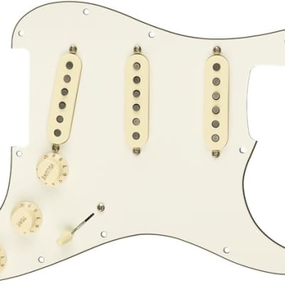 Fender Pre-Wired Strat Pickguard Custom Shop Texas Special SSS White Black White