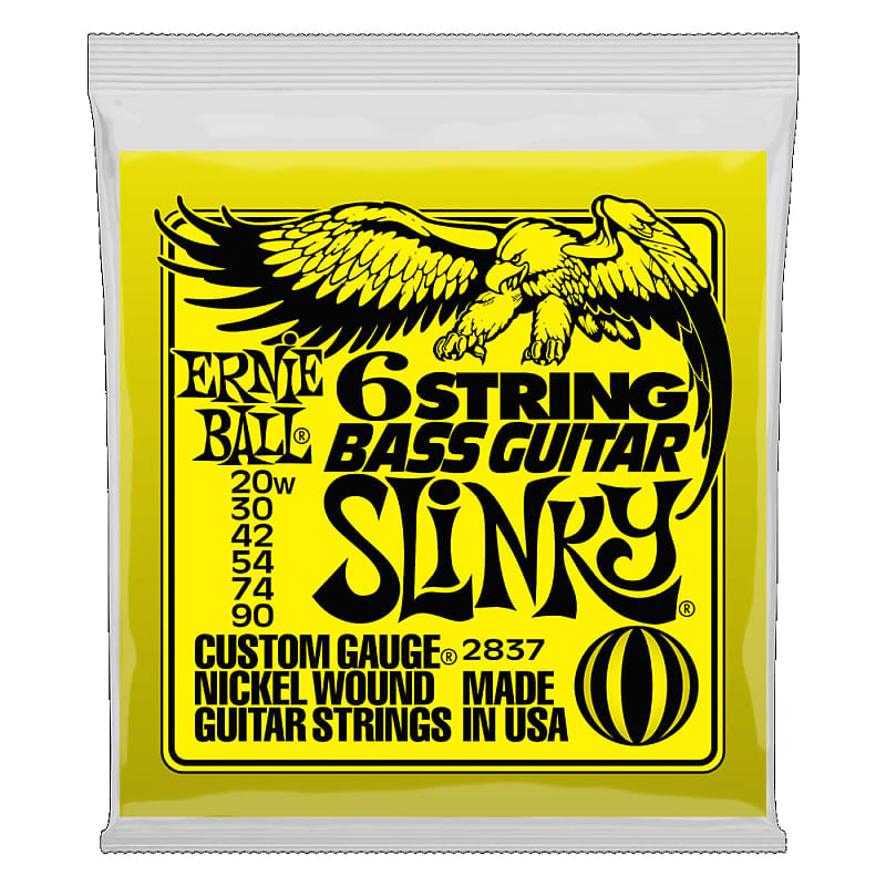 Ernie Ball Slinky 6-String w/ small ball end 29 5/8 scale Bass Guitar Strings - 20-90 Gauge 2837 image 1
