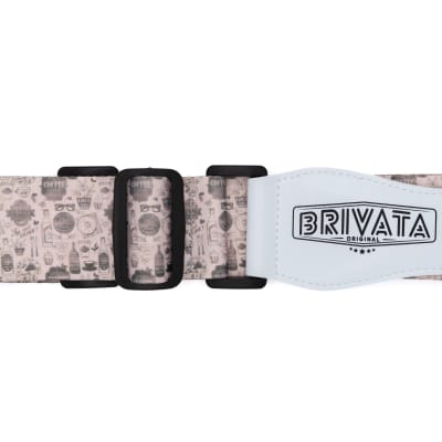 Brivata Guitar Straps Guitar Strap - Premium Nylon (Coffee Shop) / Guitar Straps 2021 Coffee, Brown, image 4
