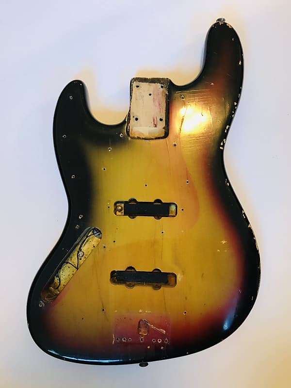 1972 Fender Jazz Bass Lefty Sunburst Body ! 100% Original RARE! image 1
