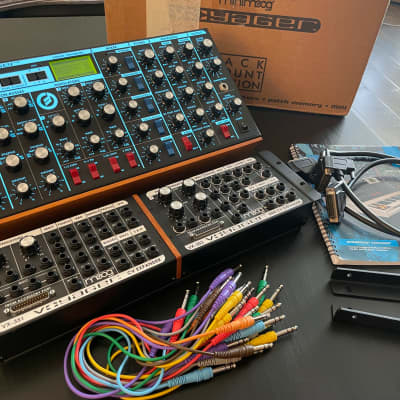 Moog Minimoog Voyager RME with VX-351/352 Control Voltage Expander Units, Rack Mount Kit, and Cables image 1