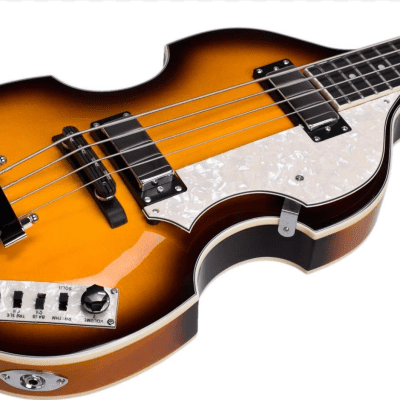 Jay Turser JTB-2B-VS Series Semi-Hollow Violin Shaped Body Maple Neck 4-String Electric Bass Guitar image 1