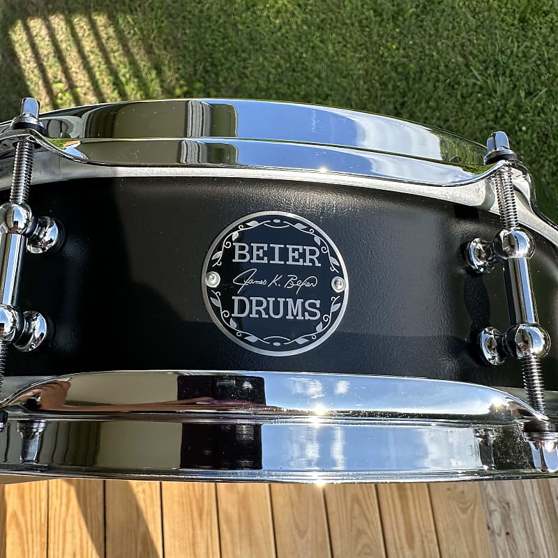 Beier 1.5 Steel 4x15 snare drum 2018 Black Reverb