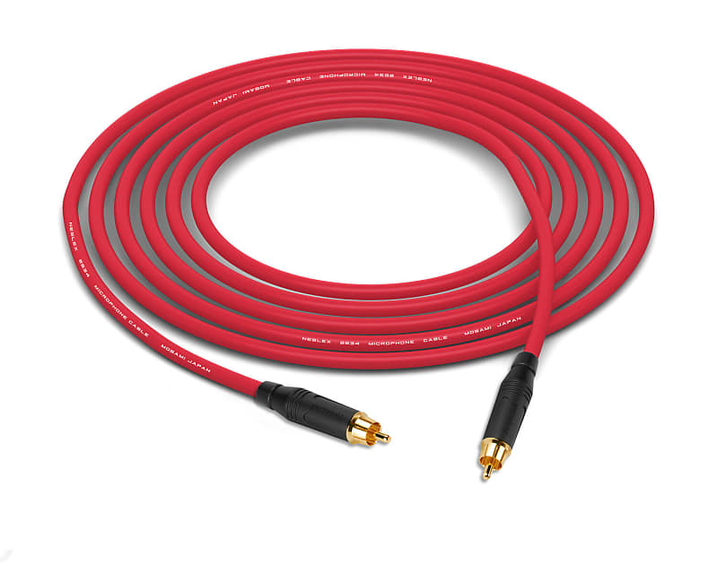 Mogami 2534 Quad Cable | Amphenol Gold RCA To RCA | Red | 20 | Reverb