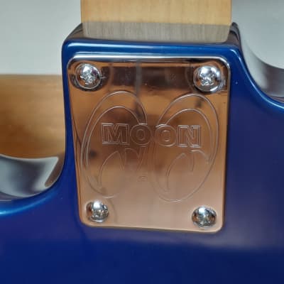 Lace Huntington Mooneyes Blue guitar With Hard Shell Case image 13