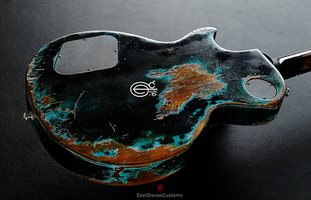 Gibson Les Paul Studio Black over Blue inspired by Joe Strummer tele Heavy  Aged Relic (RARE)