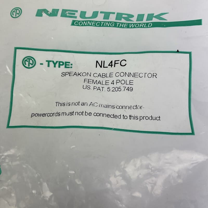 Neutrik NL4FC 4 Pole Speak On Cable Connector Professional | Reverb