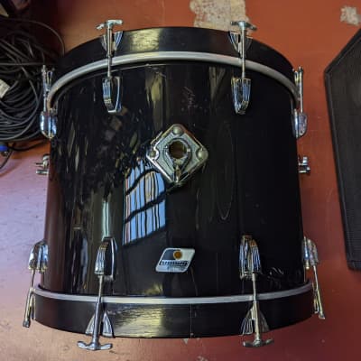 1980s Ludwig Made in USA Black Wrap Rocker 16 x 22" Bass Drum - Looks Really Good - Sounds Great! image 2
