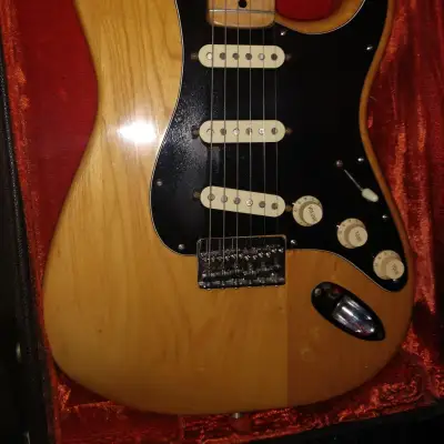Fender Stratocaster 1976 Natural. Vintage with orig manual, strap, cable image 1