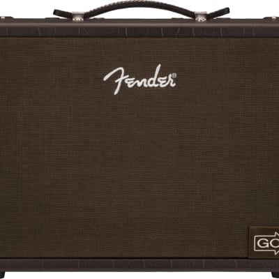 Fender Acoustic Junior Go Battery-Powered Acoustic Guitar Combo Amplifier, 100W, Dark Brown image 1