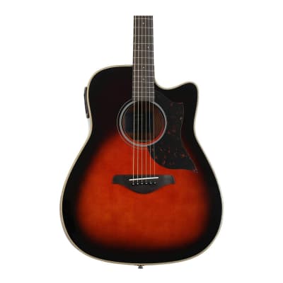 Yamaha A1M TBS Folk Cutaway Acoustic Electic Guitar - Mahogany - Tobacco Brown Sunburst image 3