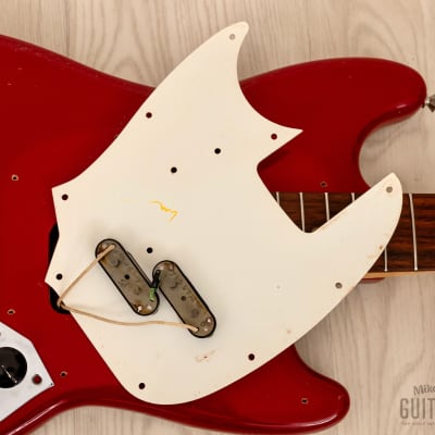 1967 Fender Mustang Bass Vintage Short Scale Bass Dakota Red w/ Case image 19