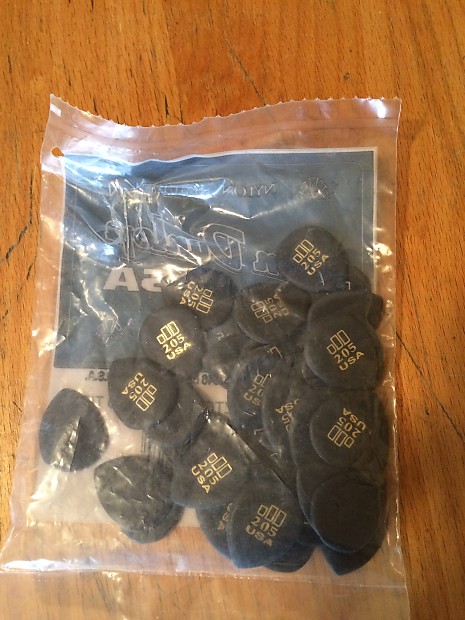 Dunlop Jazztone 205 Picks. 36 Count Blk Reverb