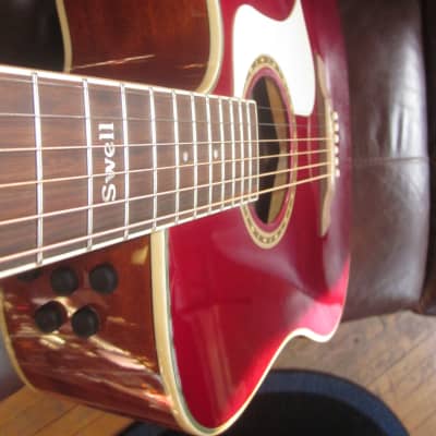 Tagima SWELL EQ-TRD Dreadnought Cutaway Acoustic Guitar - Red Gloss w/ FREE Musedo T-2 Tuner! image 11