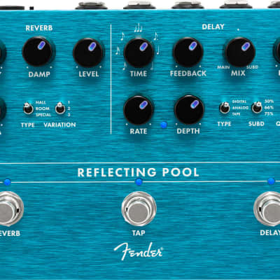 Fender Reflecting Pool Delay Reverb Effects Pedal for sale