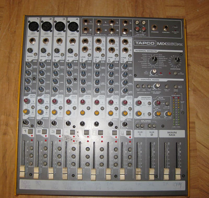 TAPCO MIX260fx パワードミキサー TAPCO MIX260fx パワードミキサー