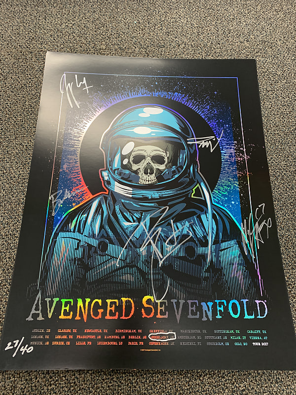 A7X Signed Poster- Dusseldorf, DE #27 Owned by Avenged Sevenfold