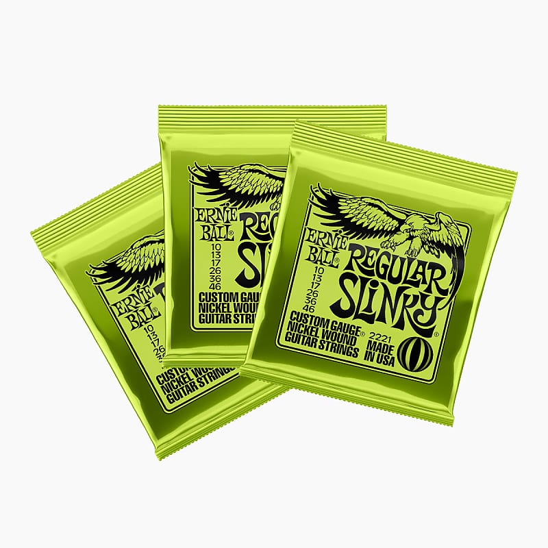 Ernie Ball Regular Slinky Pack x3 Reverb