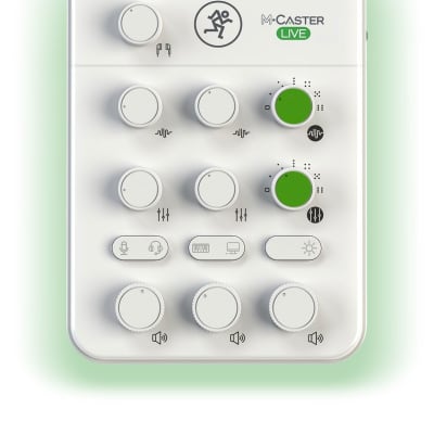 Mackie M Caster Live White Streaming Podcast Phone/USB Mixer+MC-150 Headphones image 8