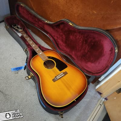 Epiphone FT-79 Texan Acoustic Guitar Sunburst Vintage 1965 w/ OHSC image 12