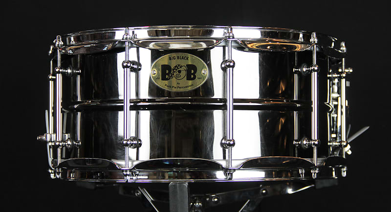 Pork Pie PP6514BB Big Black Brass 6.5x14" Snare Drum image 2