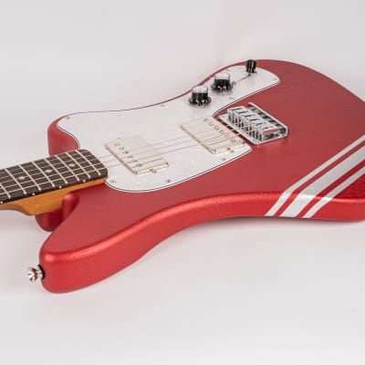 Cream T Guitars Crossfire SRT-6 - Inferno Red w/ Stripe #SO22UND image 7
