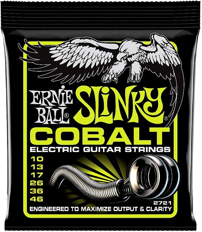 Ernie Ball 2721 Cobalt Regular Slinky Electric Guitar Strings Set (10-46) image 1