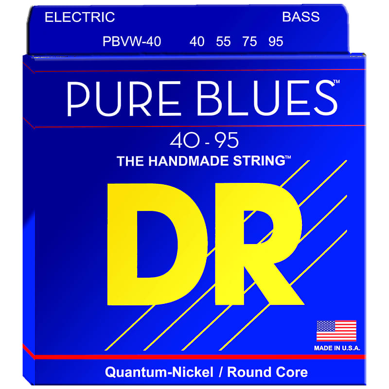 DR Strings PBVW-40 PURE BLUES™ Quantum Nickel™ Bass Extra Light 40-95 image 1