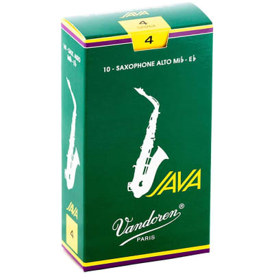Vandoren JAVA Alto Saxophone Reeds Strength - 4, Box of 10 image 1