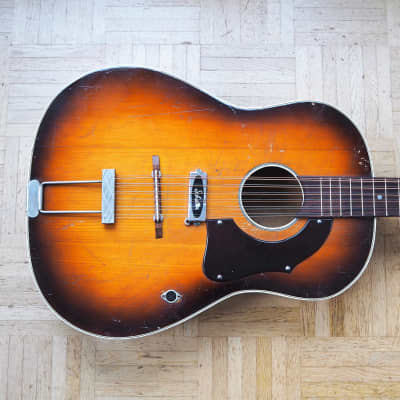 Wolfgang Hüttl J-45 style 12 string guitar - West Germany
