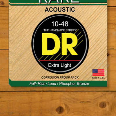 DR RARE - Phosphor Bronze Acoustic Guitar Strings | Extra Light 10-48 for sale