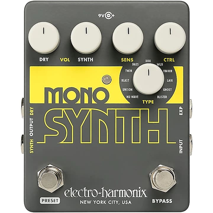 Electro-Harmonix Guitar Mono Synth Effects Pedal