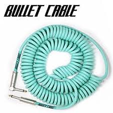 Bullet Cable - 30" Seafoam Green Coil Cable - 1 Angled/ 1 Straight image 1