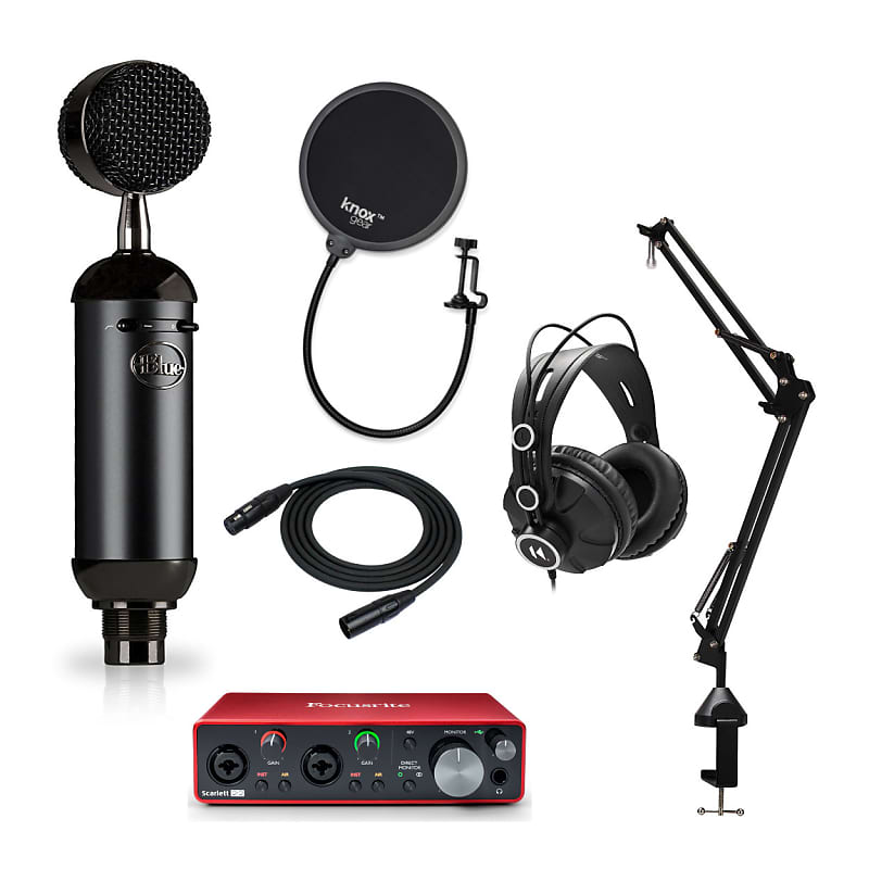 Blue Blackout Spark SL XLR Condenser Microphone with Pop Filter & 20' XLR Cable