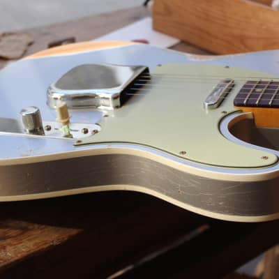 FENDER "Custom Shop 1960 Telecaster Custom Heavy Relic,Aged Inca Silver" HARDCASE, PAPERS image 2