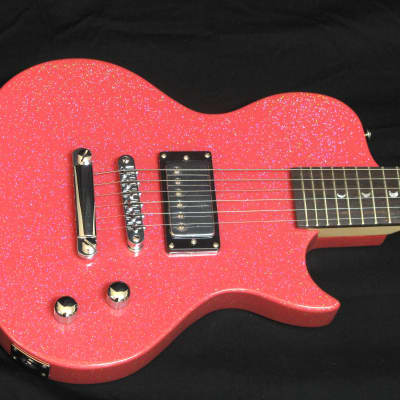 Luna Aurora short-scale electric guitar Pink Sparkle NEW Childrens/Travel - NIB image 2