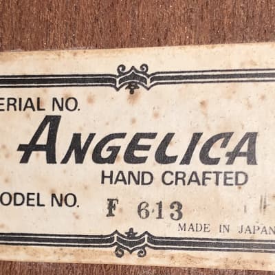 Vintage Angelica acoustic guitar made in japan image 5
