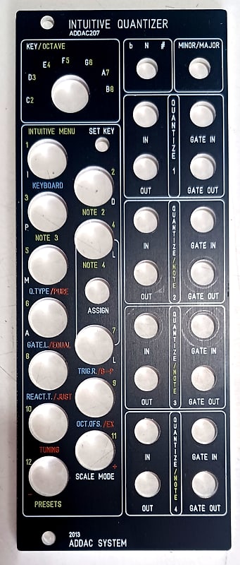 鍵盤楽器 ADDAC 207 Intuitive Quantizer ADDAC ADDAC207 207 INTUITIVE QUANTIZER PANEL 2025 - BLACK