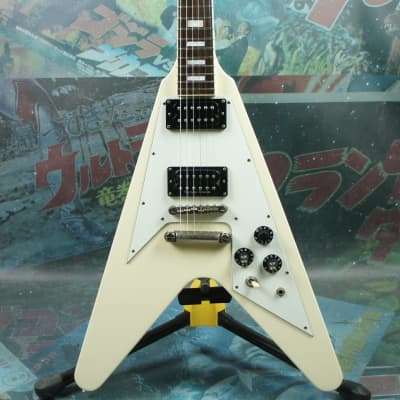 Edwards Flying V E-FV 120 2000's Vintage White MIJ ESP Japan | Reverb