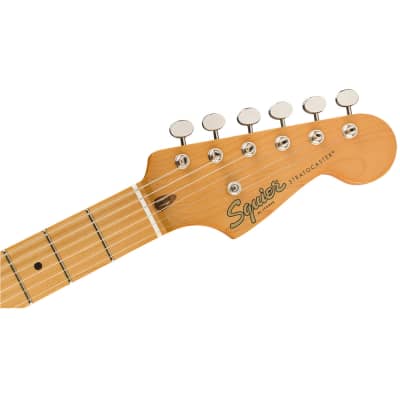 Squier by Fender Classic Vibe '50s Stratocaster Guitar, Maple, White Blonde image 5