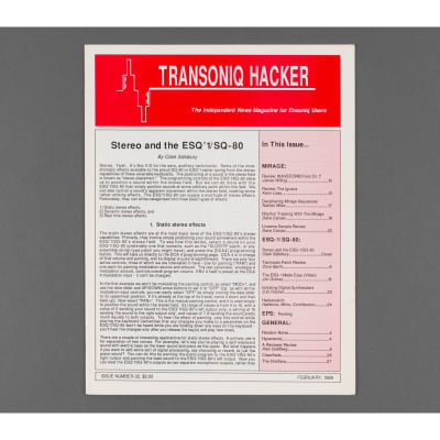 Transoniq Hacker Ensoniq User's Newsletter Issue #32
