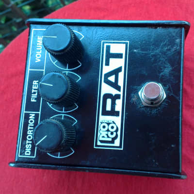 1986 ProCo Rat V3 Small Box Distortion Pedal Black