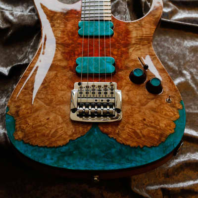 GB Liuteria Boutique guitar Ergal 6 string illuminated resin image 17