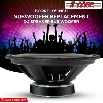 10 Inch Subwoofer Speaker • 750W Peak • 4 Ohm Replacement Car Bass Sub Woofer • w 1.25" Voice Coil • 23 Oz Magnet- WF 10120 4OHM image 13
