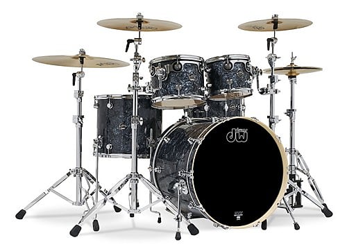 Drum Workshop Performance Series 4-Piece Finish Ply Drum Shell Pack (Black Diamond) (Used/Mint) image 1