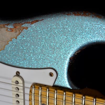 Fender Stratocaster Custom Blue  Sparkle Custom Nitro Relic image 13