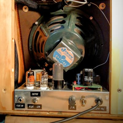 Handmade Tube Combo Amp, "Lil' Vibe" AA764 circuit, repurposed speaker cabinet image 10